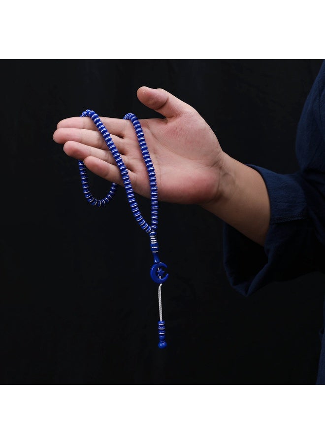 NIBEMINENT 99 Muslim Prayer Beads Blue/8mm