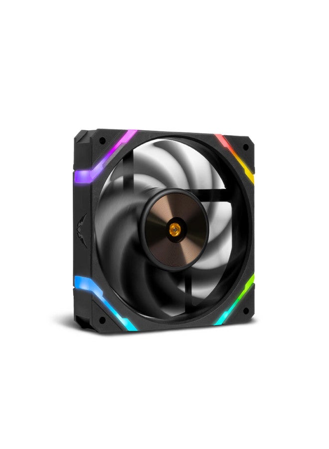 Valkyrie X12 Vk Fdb Bearing, Secondary Dynamic Balance Fan Blades, Easy Wiring Design, 12cm Case Fan, 4pin Pwm, Argb Lighting Effects - Image 1