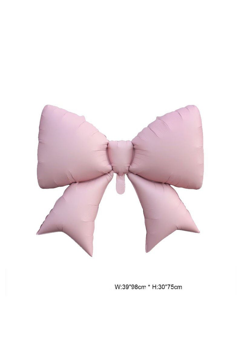 Other L-Bow-Balloon 1 L/S Size Matte Bowknot Aluminum Foil Balloon Children's Birthday Party Decor A