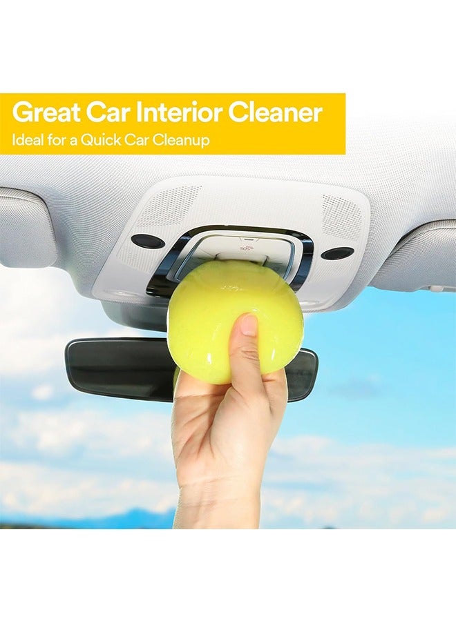 Generic Car Cleaning Gel, Keyboard Cleaner Universal Sticky Slime for Cleaning Car Interiors, for Car Vents, Pc, Laptops, Cameras, Window Slits Dust Cleaner Gel Car Accessories Yellow  - Image 3