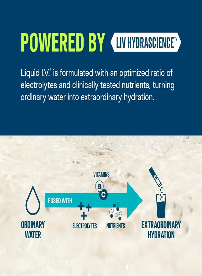 Liquid I.V.® Hydration Multiplier - Variety Pack - Lemon Lime, Passion Fruit, Strawberry, Tropical Punch | Electrolyte Powder Drink Mix | 1 Pack (16 Servings) - Image 2