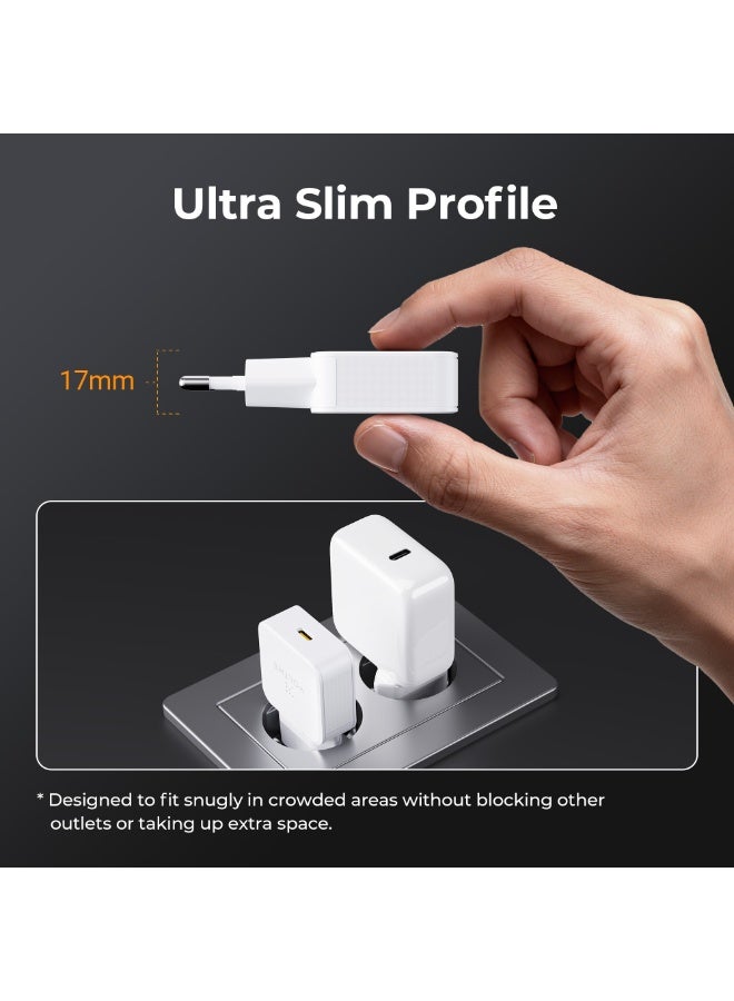 VOLTME Revo 20W Lite Ultrathin White, Portable USB-C Wall Charger Dual Port Fast Charge AC PD3.0 PPS Adapter Compatible with iPhone 14/13/Pro/Pro Max/12/11, Galaxy Note, Xiaomi/Huawei/Pixel - Image 4