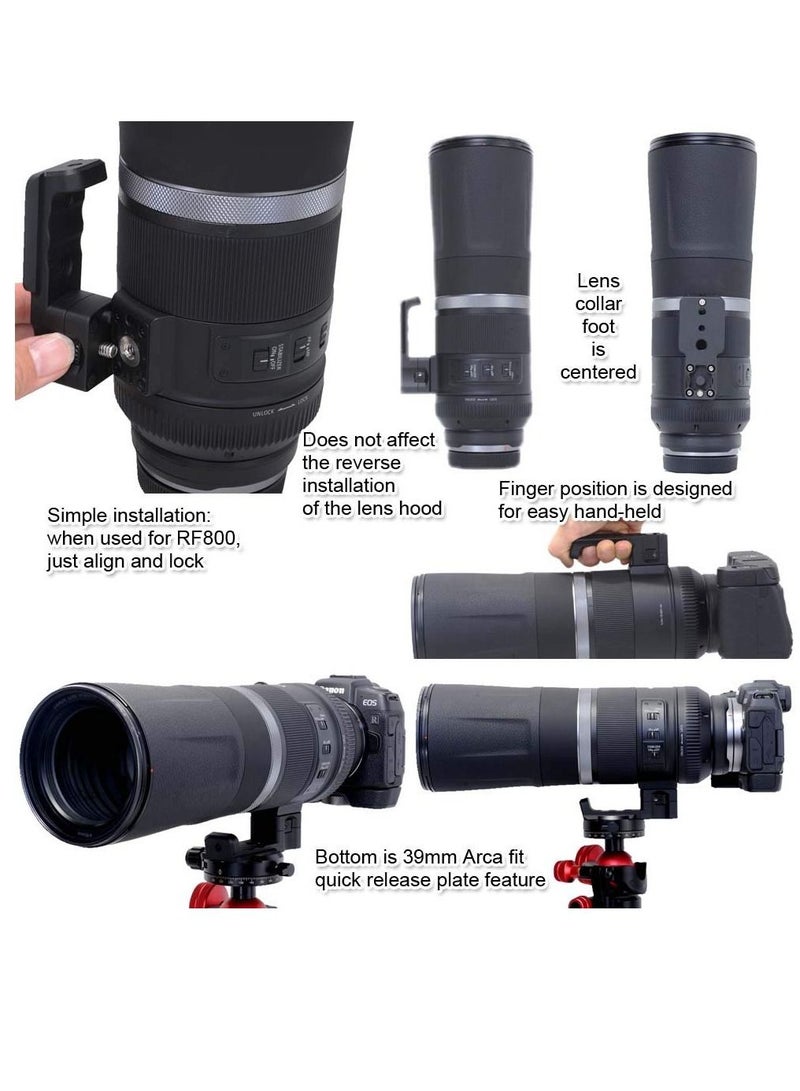 KASTWAVE Tripod Mount Ring Base, Lens  Support Stand Compatible with Canon RF 600mm F11 IS STM and Canon RF 800mm F11 IS STM, Lens Holder for replacement foot bracket with quick release plate IS-THRF680  - Image 3