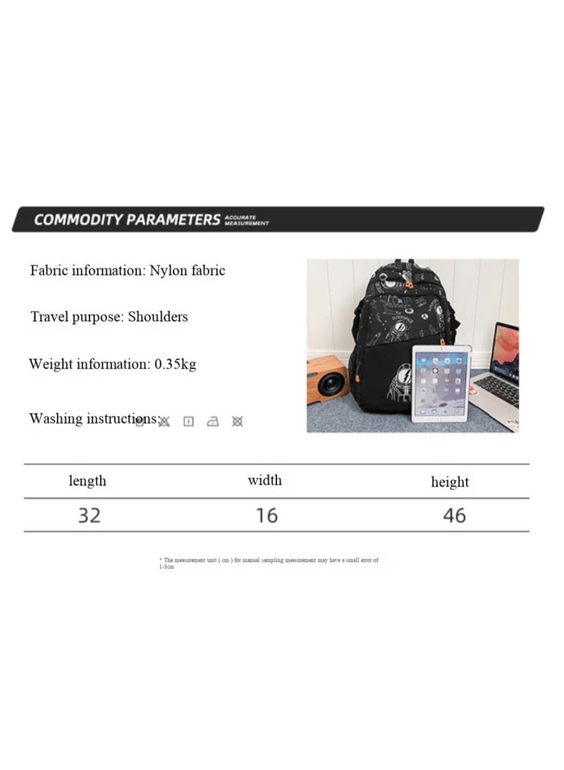 New style astronaut backpack, large capacity school bag for junior and senior high school students, men's fashion brand computer bag, student school bag - Image 2