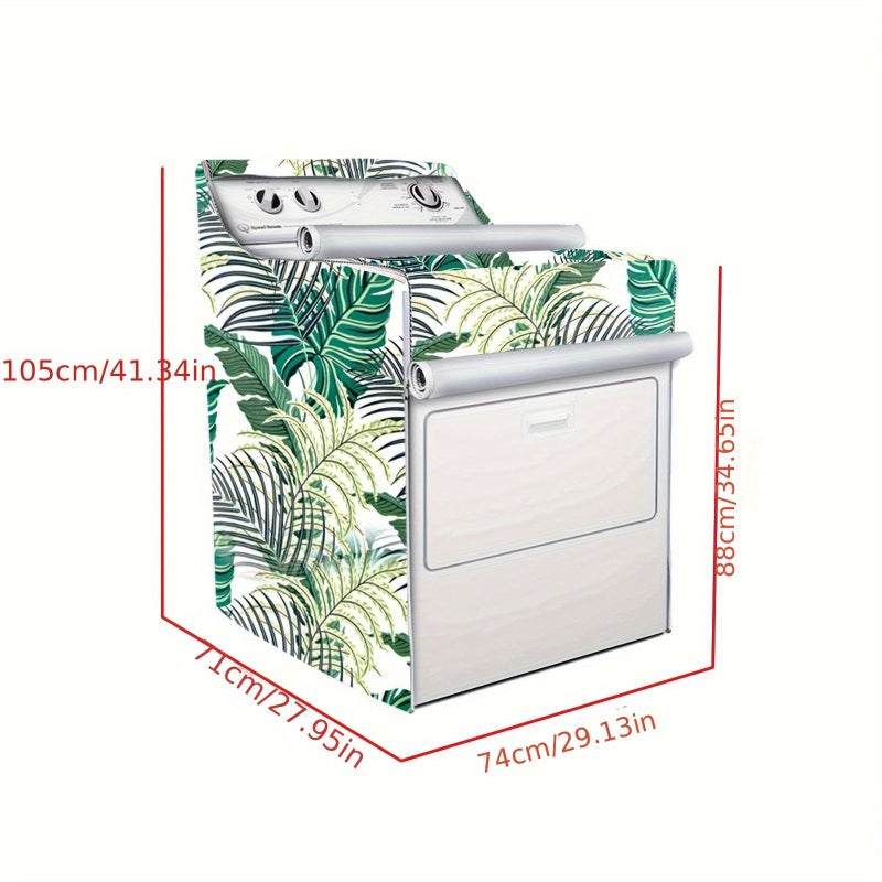 Forest Paradise Washer Cover Durable Black White Two Tone Zipper Oxford Fabric Weatherproof 29 - Image 5