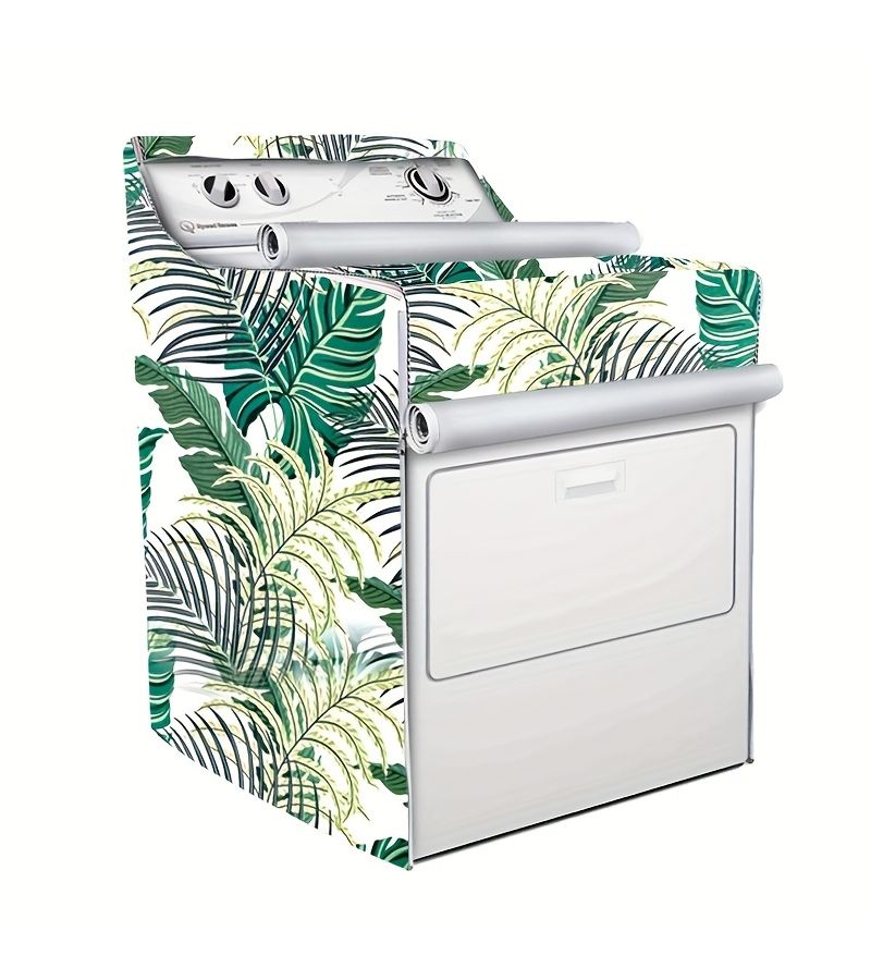 Forest Paradise Washer Cover Durable Black White Two Tone Zipper Oxford Fabric Weatherproof 29 - Image 4