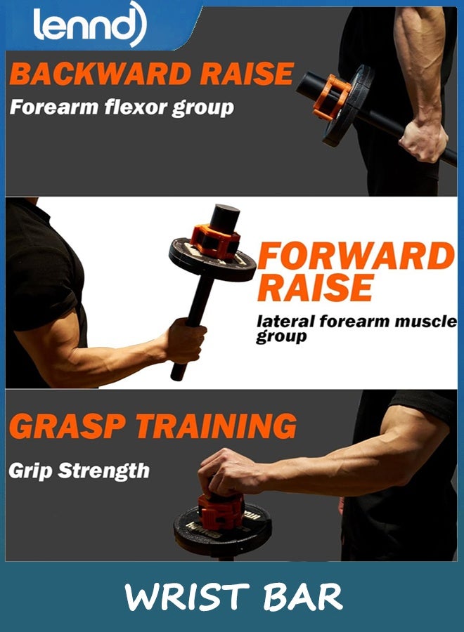 LENND Wrist Bar,Forearm Strengthener,Wrist Curl Bar,Grip Strength Trainer, Wrist Bar,Wrist Rotation Exerciser,Wrist Forearm Strengthener - Image 5