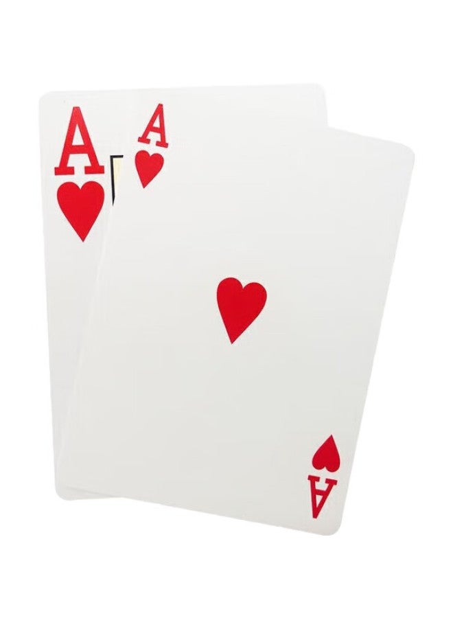 Wonderful Notes Miaoji Texas Hold'Em Playing Cards, Plastic Cards, Waterproof Frosted Pvc Large Print Cards [4 Decks Of Red And Blue] Mj-8053 - Image 2