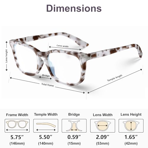 VISOONE 2 Pack Blue Light Blocking Glasses Square with Anti Computer Glare for Gaming Women and Men - Image 3