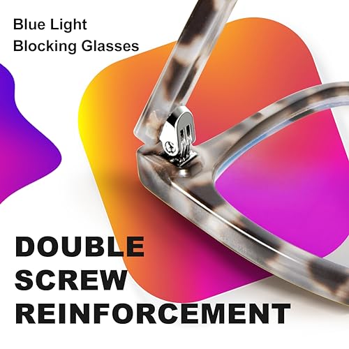 VISOONE 2 Pack Blue Light Blocking Glasses Square with Anti Computer Glare for Gaming Women and Men - Image 4