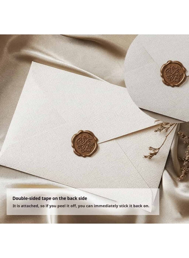 Aideli Greeting Card Envelopes 32PCS Vintage Letter Writing Set – 6 Envelopes + 20 Writing Papers + 6 Wax Seal Stickers for Letters, Invitations, Weddings, Gifts Artistic Craft (Linen White) - Image 3