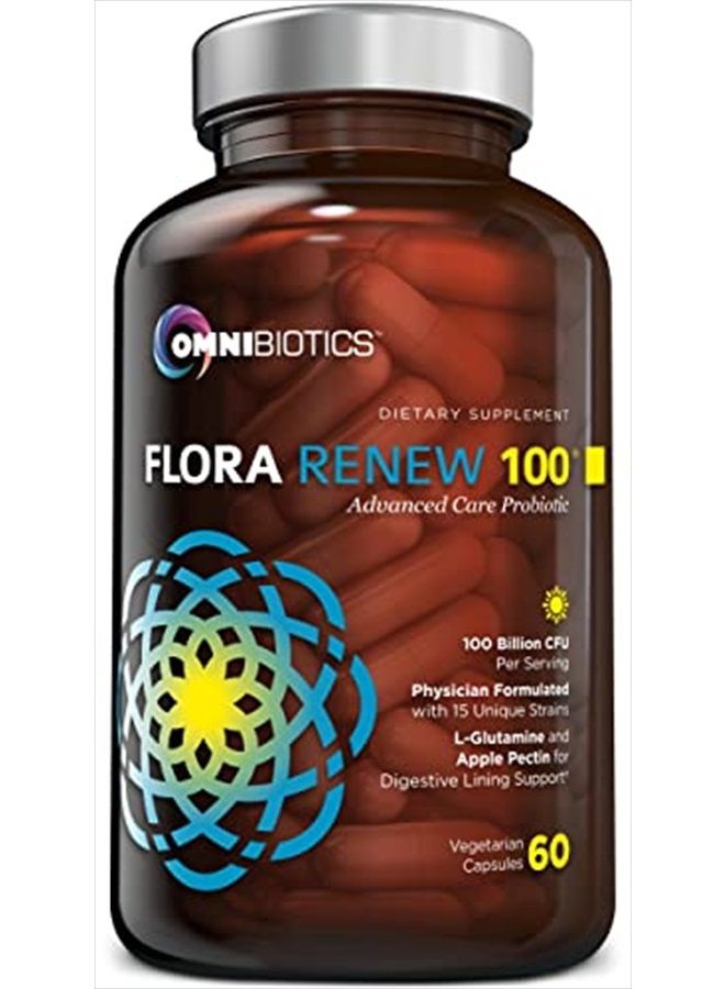 OmniBiotics Probiotics 100 Billion CFU | Clinical Strength Probiotics for Women, Probiotics for Men | 15 Strain Probiotic Supplement with Delayed Release Capsules (DRCaps) Plus Prebiotics and L-Glutamine - Image 1