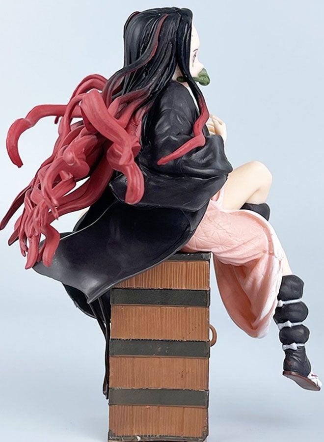 Halamodo Nezuko Kamado Sitting on the Box Handmade Model, Desk Decoration Toy 15 cm - Image 4