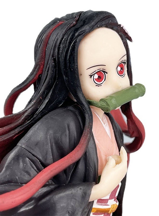 Halamodo Nezuko Kamado Sitting on the Box Handmade Model, Desk Decoration Toy 15 cm - Image 2