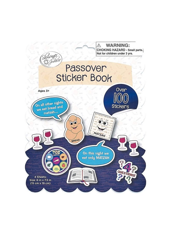 Rite Lite - Passover Seder Sticker Book 100+ Stickers 4 Pages For Pesach Holiday Decor - Image 1