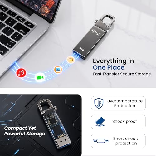 EVM EnStore 16GB USB 2.0 Durable Metal Flash Drive | Dependable 15MB/s Read|Rugged Metal Body | Seamless Plug & Play | Laptop Desktop Car Stereo Set-Top Box | 10 Years Warranty (EVMPD/16GB) - Image 4
