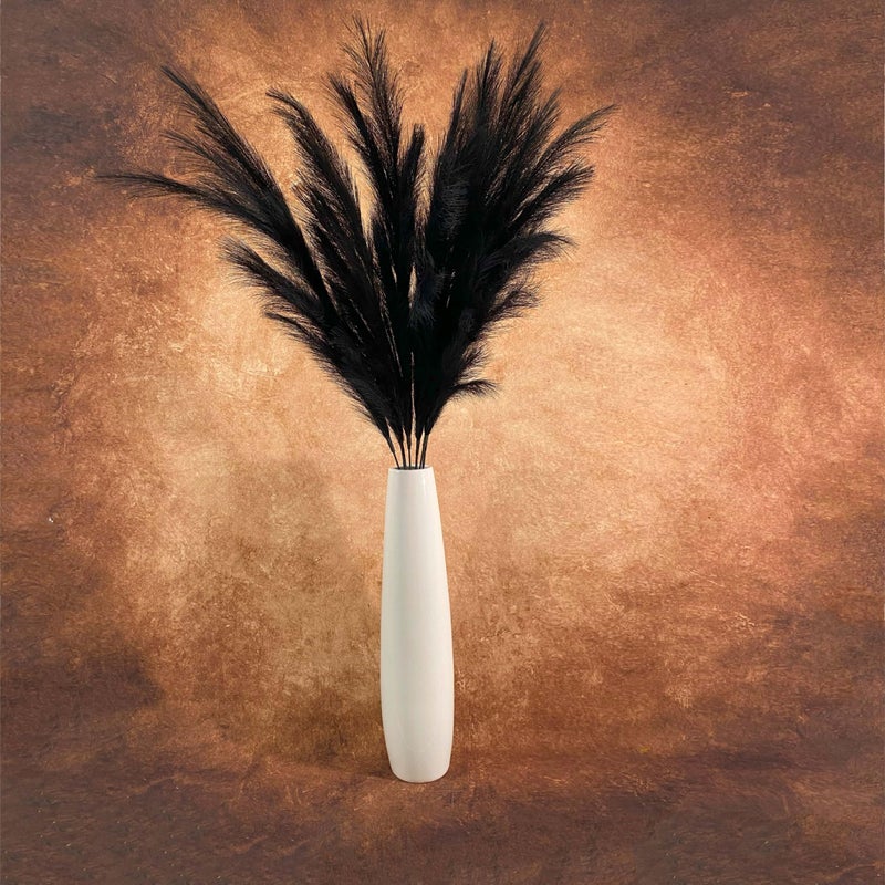 Gusaloo 6 PCS PAMPAS الاصطناعي العشب كبير 47 ""/120 سم مزيف فو ، بامباس الاصطناعي ديكور طويل القامة سيقان رقيقة pompous pompass ، مزهرية ، مزهرية مزهرية للمنزل ديكور بوهو ديكور زفاف أسود - Image 1