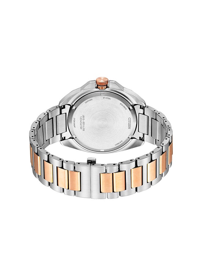 ساعة يد رجالية تناظرية ستانلس ستيل بشكل برميل - -...