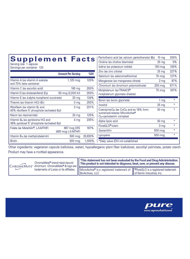 واحد. الوظيفة الإدراكية متعددة الفيتامينات والصحة الخلوية*120 كبسولة تكفي لمدة 4 أشهر - Image 2