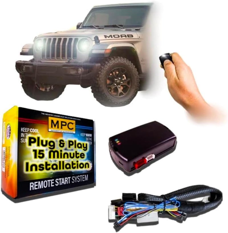 MPC Remote Start Kit Compatible with Jeep Wrangler 2007-2018 || 100% Plug n Play || Key-to-Start || Use Your OEM Key Fob || 15 Minute Install || USA Tech Support - Image 2