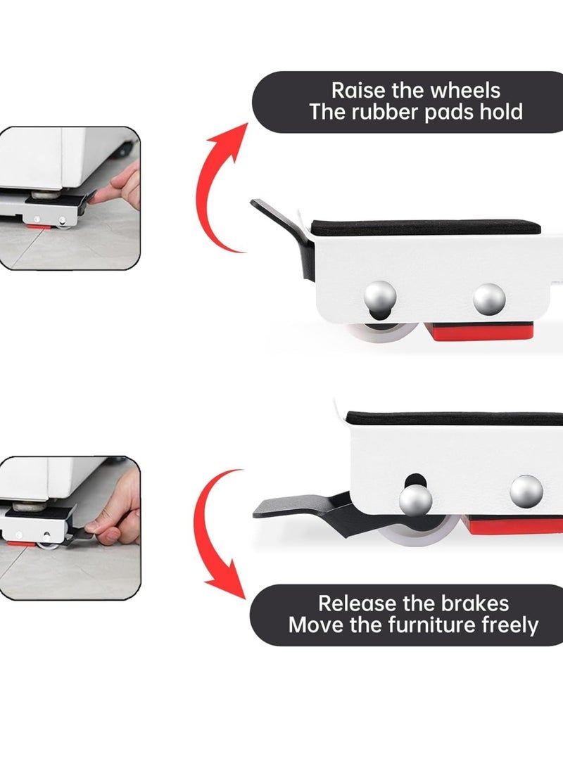 JAJEEK "Adjustable Washing Machine Wheels with Non-Slip Shock-Absorbing Rubber Base – 300kg Load Capacity, for Washers, Dryers, Refrigerators, Sofas, Cupboards"  - Image 3