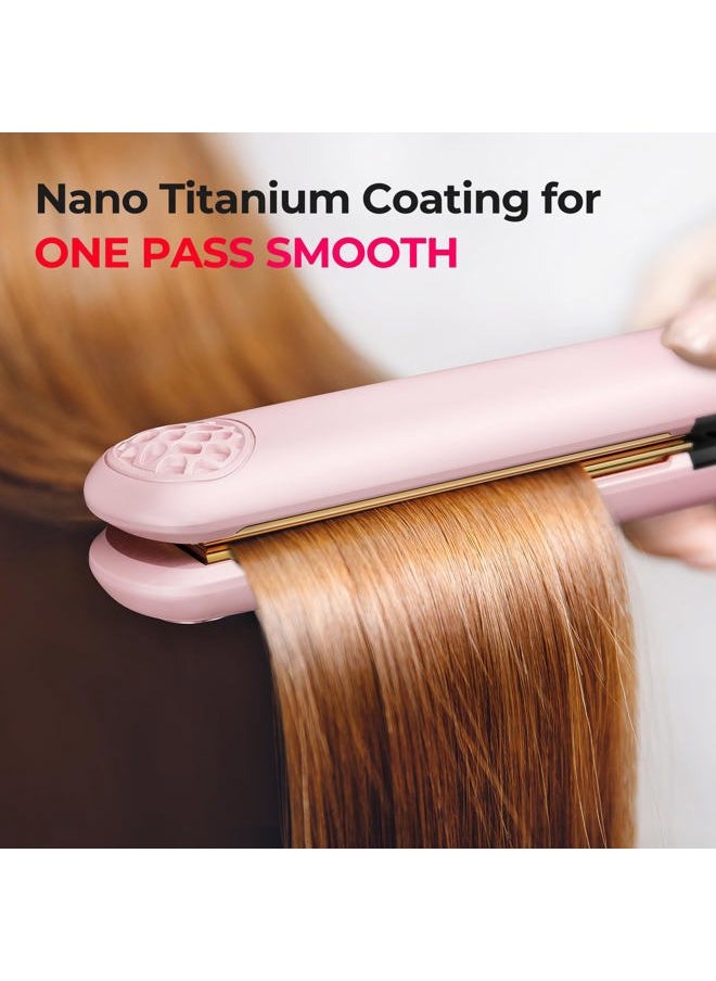 TYMO Flat Iron Hair Straightener and Curler 2 in 1 with 10s Fast Heating, 1 Inch Professional Titanium Straightening Curling Iron with 32 Adjustable Temp and Automatic Shut Off  - Image 2
