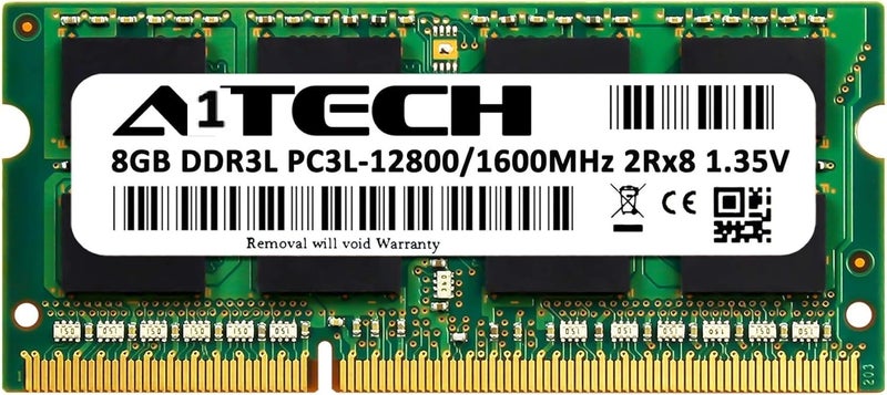 A1Tech 8GB DDR3/DDR3L 1600MHz PC3L-12800 (PC3-12800) CL11 SODIMM 2Rx8 1.35V 204-Pin Non-ECC SO-DIMM Laptop, Notebook RAM Memory Module - Image 5