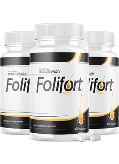 IDEAL PERFORMANCE (3 Pack) Folifort Hair Growth Pills Felfort Extra Strength Vitamins Reviews Suppliment (180 Capsules) 