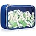 SilTriangle Empty Mahjong Tile Bag American PVC Clear Mahjong Case Size 166 Waterproof Zippered Storage Tile Holder Rack Bag for Game Lover Gift Travel Case Only Navy BlueMahj - Image 2
