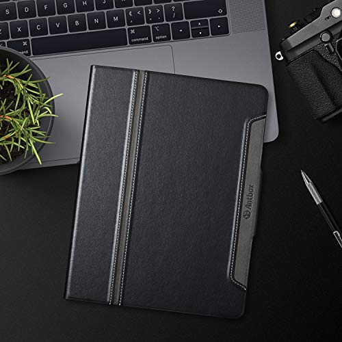 Antbox for iPad Pro 13 Inch Case M5 2025/M4 2024, Built-in Pencil Holder, Supports Pencil Pro/(USB-C), Auto Sleep/Wake, PU Leather (Black) - Image 2