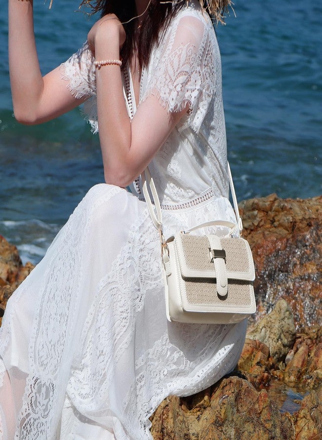 Oweisong Straw Crossbody Bags for Women Trendy Vacation Beach Purse and Handbags Summer Woven Shoulder Bag Clutch Satchel - Image 2