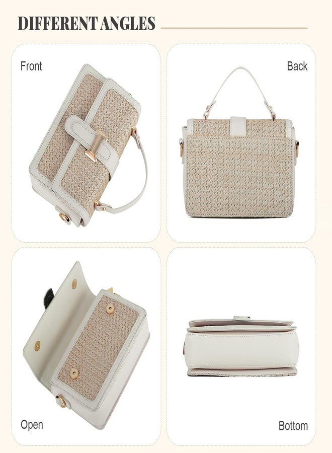 Oweisong Straw Crossbody Bags for Women Trendy Vacation Beach Purse and Handbags Summer Woven Shoulder Bag Clutch Satchel - Image 5