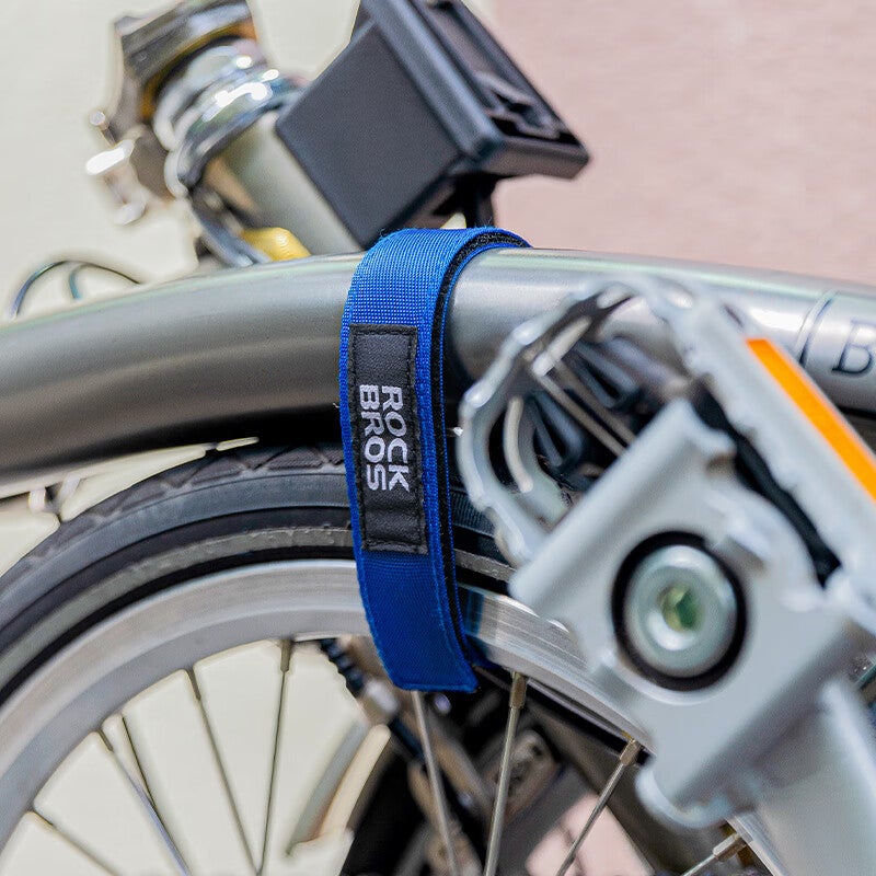 ROCKBROS Folding Bicycle Fixing Strap, Small Fabric Universal Accessory Tie Rope, Velcro Strap, Leg Strap, Trouser Belt, Blue - Image 2