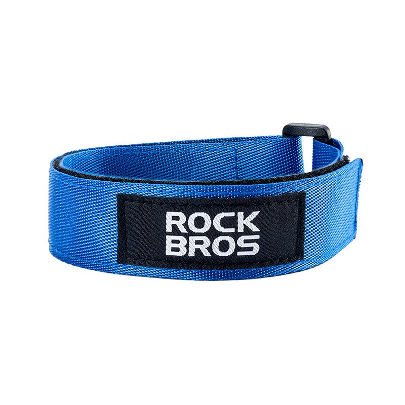 ROCKBROS Folding Bicycle Fixing Strap, Small Fabric Universal Accessory Tie Rope, Velcro Strap, Leg Strap, Trouser Belt, Blue - Image 1