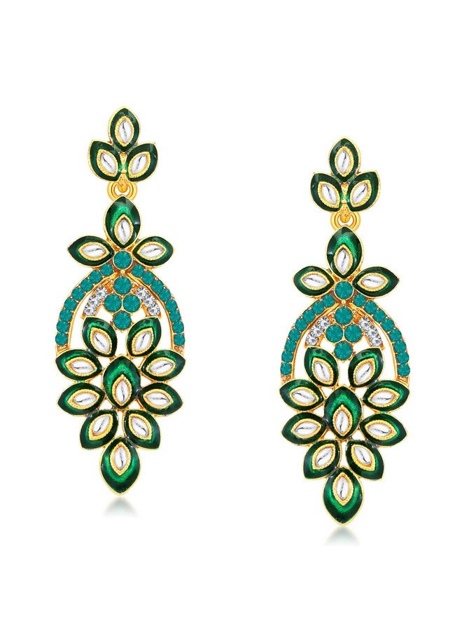 Sukkhi Delightful Gold Plated AD Collar Necklace Set For Women - Image 3