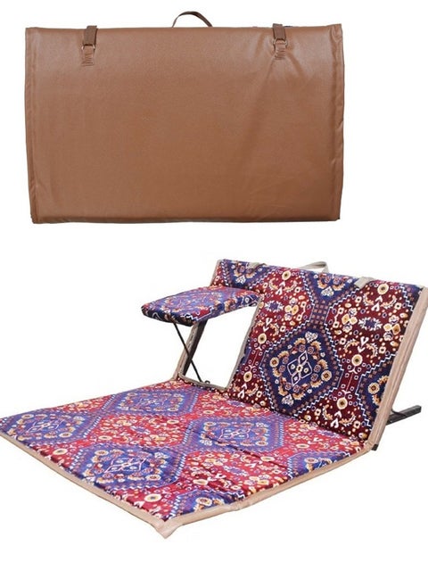 Ground chair for trips and camping with a foldable and adjustable backrest 106*75 cm