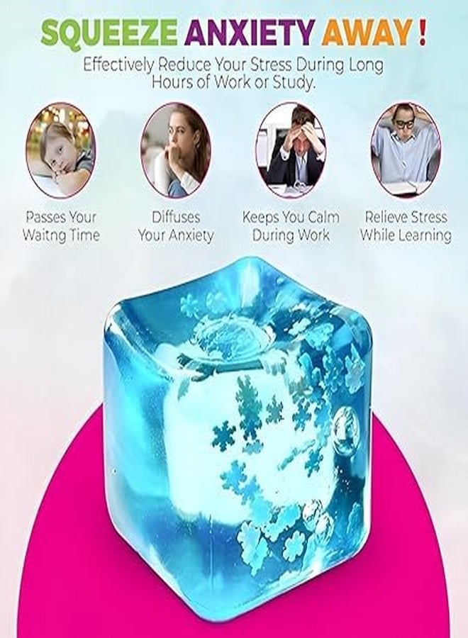 GOMNIK Snowflake Ice Cube Stress Ball - Slow-Rise Squishy Fidget Toy for Kids & Adults - Anxiety Relief, Sensory Play, Non-Toxic, BPA-Free, Ideal for Office & Classroom Use (1) - Image 3