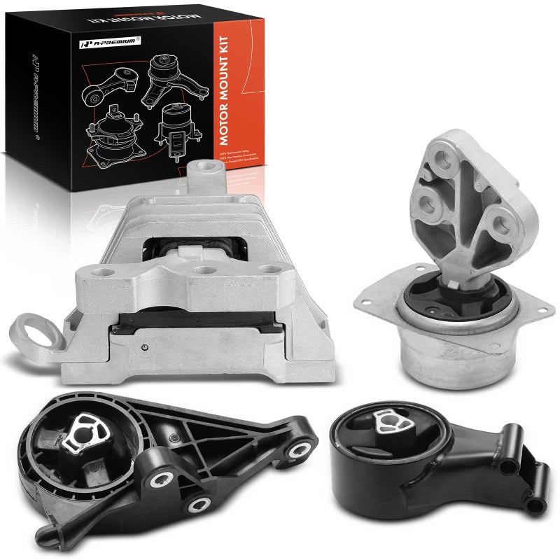 طقم دعم محرك وناقل حركة أوتوماتيكي 4 قطع متوافق مع شيفروليه ماليبو 2014 2015 L4 2.5L استبدال 56029107 13327296