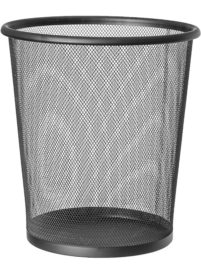 erorex Metal Circular Bin Wastebasket Mesh Waste Rubbish Paper Trash Can Garbage Bucket For Bedroom Bathroom Home Offices Random Color - Image 1