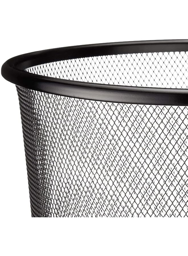 erorex Metal Circular Bin Wastebasket Mesh Waste Rubbish Paper Trash Can Garbage Bucket For Bedroom Bathroom Home Offices Random Color - Image 4