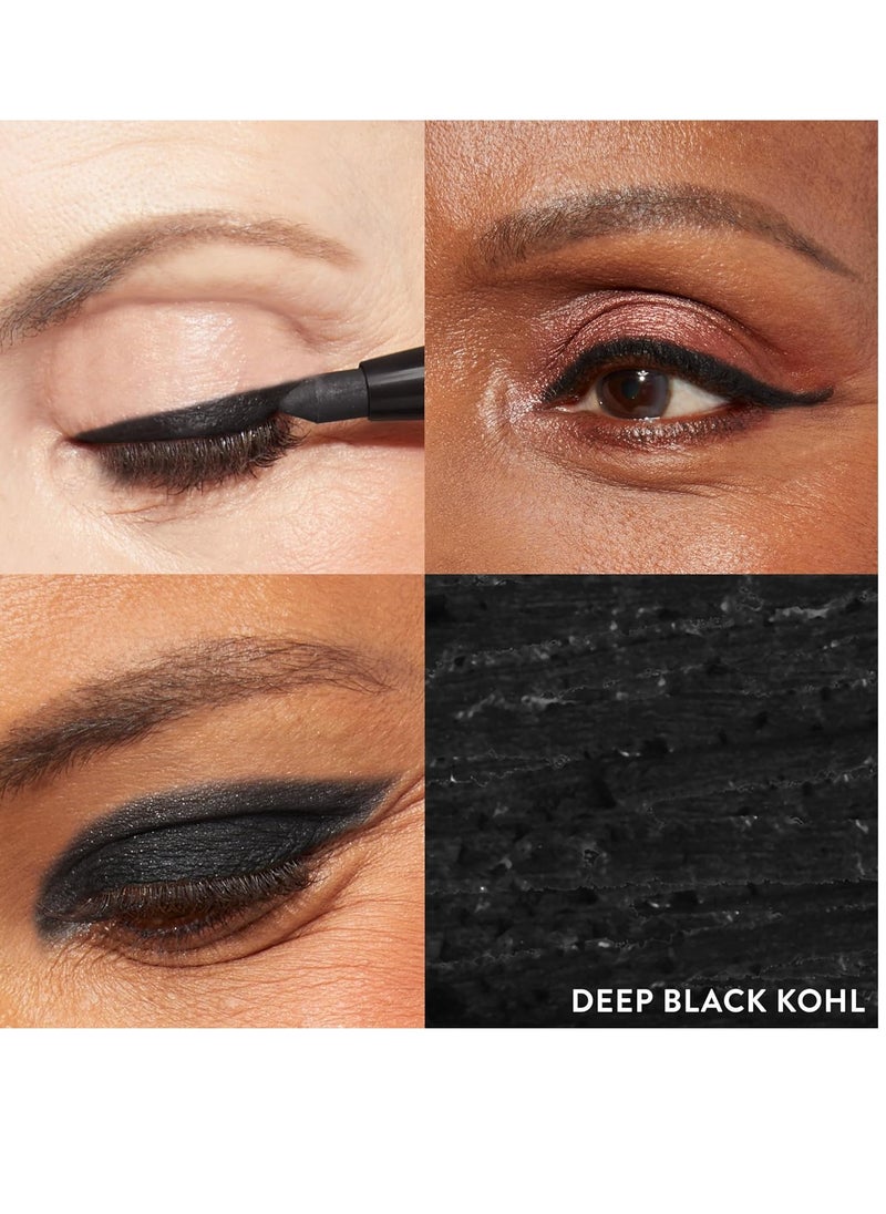 LAURA GELLER NEW YORK LAURA GELLER NEW YORK Kajal Longwear Kohl Eyeliner Pencil with Caffeine, Smooth & Blendable Makeup, Deep Black  - Image 4