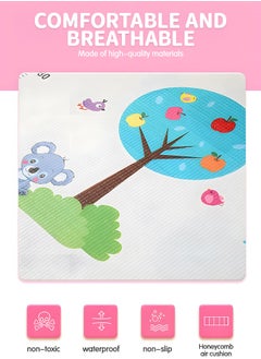 GROIC Baby Play Mat,Large Waterproof Foam Foldable Baby Crawling Mat Gym Activity with Reversible Double-Sided Patterns,Anti-Slip Floor Playing Mats 1.5*1.8M  - Image 3