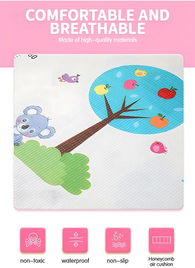 GROIC - Baby Play Mat,Large Waterproof Foam Foldable Baby Crawling Mat Gym Activity with Reversible Double-Sided Patterns,Anti-Slip Floor Playing Mats 1.5*1.8M - Image 1