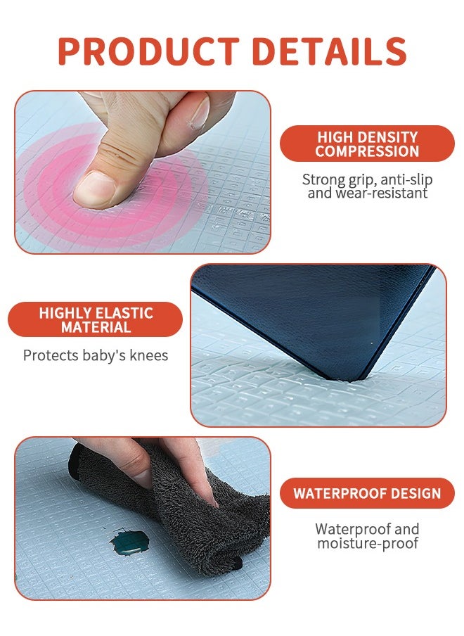 GROIC - Baby Play Mat,Large Waterproof Foam Foldable Baby Crawling Mat Gym Activity with Reversible Double-Sided Patterns,Anti-Slip Floor Playing Mats 1.5*1.8M - Image 1