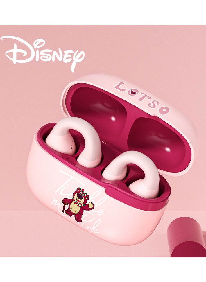 Disney - QS-T10 Clip-On Wireless Bluetooth 5.3 Kids Headphones Smart Touch Strawberry Bear - Image 1