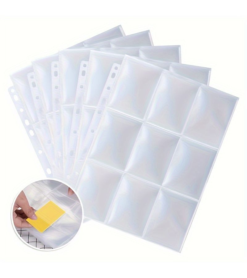 90 Pocket Card Sleeves And A4 Binder Pouches For 2 3 Or 4 Ring Binders Durable PVC - Image 1