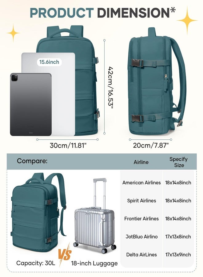 coofay Travel Backpack For Women Men Airline Approved Carry On Backpack Flight Approved Waterproof Sports Luggage Backpack Casual Daypack Small Hiking Backpack Peacock Blue, Peacock Blue, Travel - Image 3