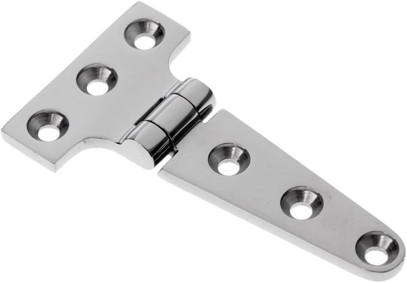 klarako Heavy Duty Stainless Steel Shed Gate Garden Door Strap T Tee Hinge 10 20cm  10x5.4x0.4 cm - Image 1