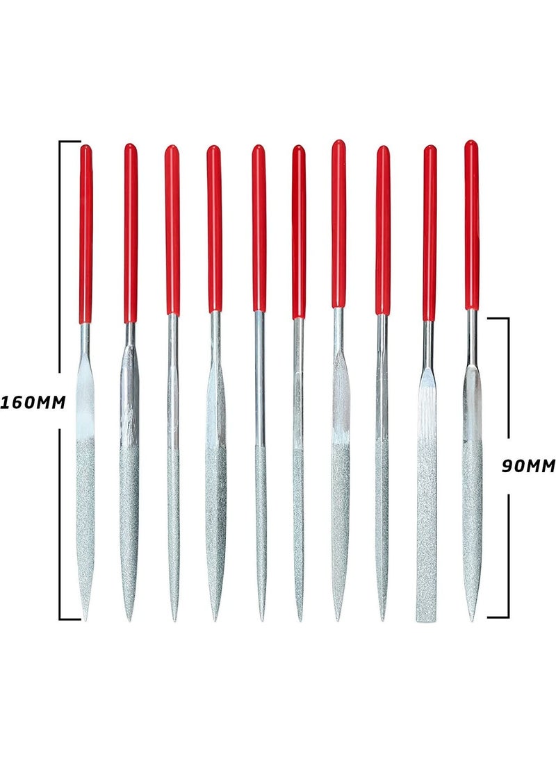 TiTi 5312 Diamond Needle File Set 4X160 mm 10 Pieces  - Image 3