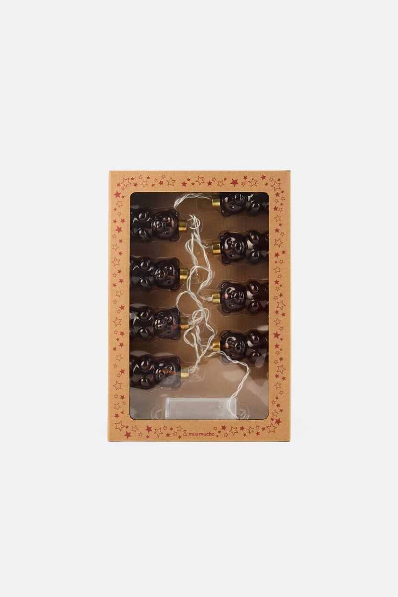 Muy Mucho 8 Pcs Bear Shaped Lightings, Brown - Image 1